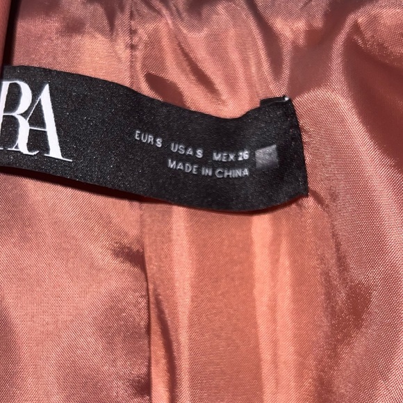 Zara Marsala dusty pink moto jacket - Picture 3 of 4